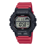 CASIO  WS-1400H-4AVDF BLACK DIGITAL DIAL RED RESIN STRAP  LAP MEMORY D272