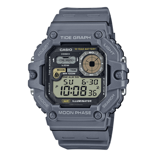 CASIO WS-1700H-8AVDF DIGITAL DIAL GRAY RESIN STRAP TIDE GRAPH A2249