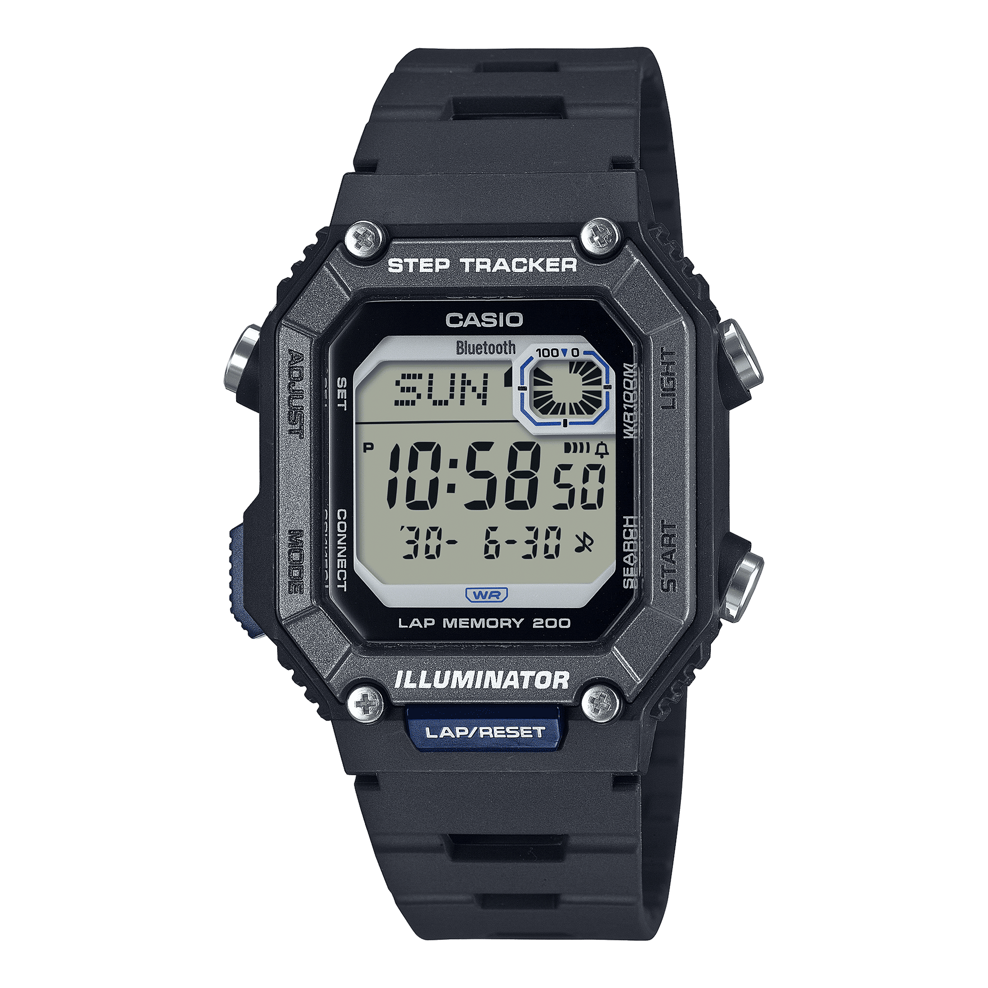 CASIO YOUTH WS-B1000-1AVDF BLACK DIGITAL DIAL BLACK RESIN BAND D352