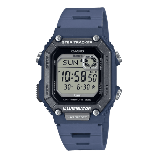 CASIO YOUTH WS-B1000-2AVDF BLUE DIGITAL DIAL BLUE RESIN BAND D353