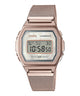 CASIO VINTAGE A1000MCG-9EF ROSE GOLD DIGITAL DIAL ROSE GOLD STAINLESS STEEL MESH BAND D195