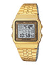 CASIO VINTAGE A500WGA-9DF GOLD DIGITAL DIAL GOLD STAINLESS STEEL BAND D134