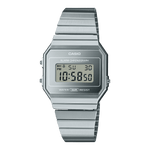 CASIO VINTAGE A700WEV-7ADF SILVER DIGITAL DIAL SILVER STAINLESS STEEL BAND D346