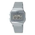 CASIO VINTAGE A700WM-7ADF SILVER DIGITAL DIAL SILVER STAINLESS STEEL MESH BAND D170