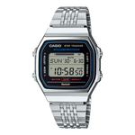 CASIO VINTAGE ABL-100WE-1ADF BLACK DIGITAL DIAL SILVER STAINLESS STEEL  BAND D365