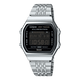 CASIO VINTAGE ABL-100WE-1BDF BLACK DIGITAL DIAL SILVER STAINLESS STEEL  BAND D366