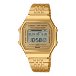 CASIO VINTAGE ABL-100WEG-9ADF GOLD DIGITAL DIAL GOLD STAINLESS STEEL  BAND D368