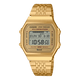 CASIO VINTAGE ABL-100WEG-9ADF GOLD DIGITAL DIAL GOLD STAINLESS STEEL  BAND D368