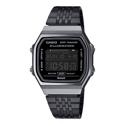 CASIO VINTAGE ABL-100WEGG-1BDF BLACK DIGITAL DIAL BLACK  STAINLESS STEEL  BAND D367