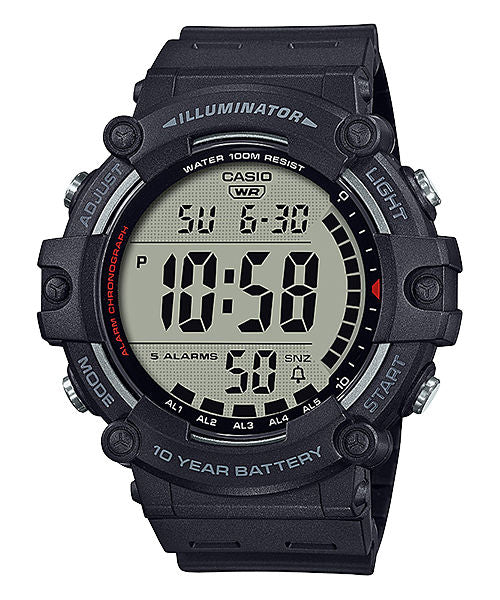 CASIO YOUTH AE-1500WH-1AVDF BLACK DIGITAL DIAL BLACK  RESIN BAND D218