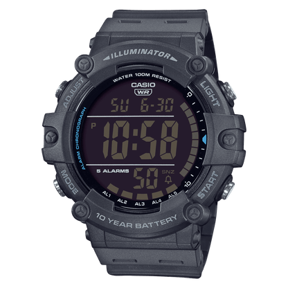 CASIO YOUTH AE-1500WH-8BVDF BLACK DIGITAL DIAL BLACK  RESIN BAND D219