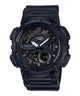 CASIO YOUTH AEQ-110W-1BVDF BLACK ANALOG-DIGITAL DIAL BLACK  RESIN  BAND AD218