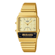 CASIO VINTAGE AQ-800EG-9ADF White ANALOG-DIGITAL DIAL GOLD STAINLESS STEEL BAND D282