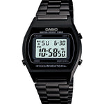 CASIO VINTAGE B640WB-1ADF BLACK DIGITAL DIAL BLACK STAINLESS STEEL BAND D180