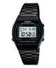 CASIO VINTAGE B640WB-1ADF BLACK DIGITAL DIAL BLACK STAINLESS STEEL BAND D180