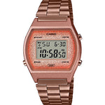 CASIO VINTAGE B640WCG-5DF ROSE GOLD DIGITAL DIAL ROSE GOLD STAINLESS STEEL BAND D187