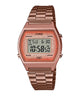 CASIO VINTAGE B640WCG-5DF ROSE GOLD DIGITAL DIAL ROSE GOLD STAINLESS STEEL BAND D187