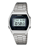 CASIO VINTAGE B640WD-1AVDF BLACK DIGITAL DIAL SILVER STAINLESS STEEL BAND D129