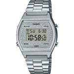 CASIO VINTAGE B640WDG-7DF SILVER DIGITAL DIAL SILVER STAINLESS STEEL BAND D186