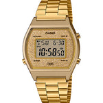 CASIO VINTAGE B640WGG-9DF GOLD DIGITAL DIAL GOLD STAINLESS STEEL BAND D188