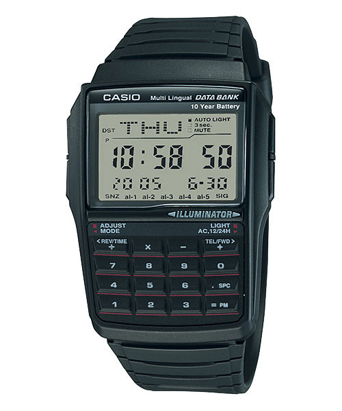 CASIO VINTAGE DBC-32-1ADF BLACK DIGITAL DIAL BLACK RESIN STRAP DB38