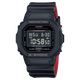 CASIO G-SHOCK DW-5600UHR-1DR  DIGITAL DIAL BLACK-RED RESIN STRAP MEN'S WATCH G1515