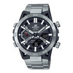 CASIO EDIFICE ECB-2000D-1ADF BLACK ANA-DIGI DIAL SILVER STAINLESS STEEL BAND MEN'S WATCH ED564
