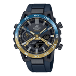 CASIO EDIFICE ECB-2000NP-1ADF BLACK ANA-DIGI DIAL BLUE RESIN STRAP MEN'S WATCH ED610