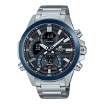 CASIO EDIFICE ECB-30DB-1ADF BLACK ANA-DIGI DIAL SILVER RESIN STRAP MEN'S WATCH ED606