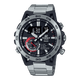 CASIO EDIFICE ECB-40D-1ADF BLACK ANA-DIGI DIAL SILVER STAINLESS STEEL BAND MEN'S WATCH ED574