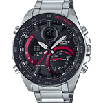 CASIO EDIFICE ECB-900DB-1ADR BLACK ANA-DIGI DIAL SILVER STAINLESS STEEL BAND MEN'S WATCH EX499