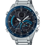 CASIO EDIFICE ECB-900DB-1BDR BLACK ANA-DIGI DIAL SILVER STAINLESS STEEL BAND MEN'S WATCH EX500
