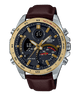 CASIO EDIFICE ECB-900GL-1ADR GRAY ANA-DIGI DIAL BROWN LEATHER BAND MEN'S WATCH EX530