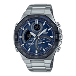 CASIO EDIFICE ECB-950DB-2ADF BLUE ANA-DIGI DIAL SILVER STAINLESS STEEL BAND MEN'S WATCH EX555