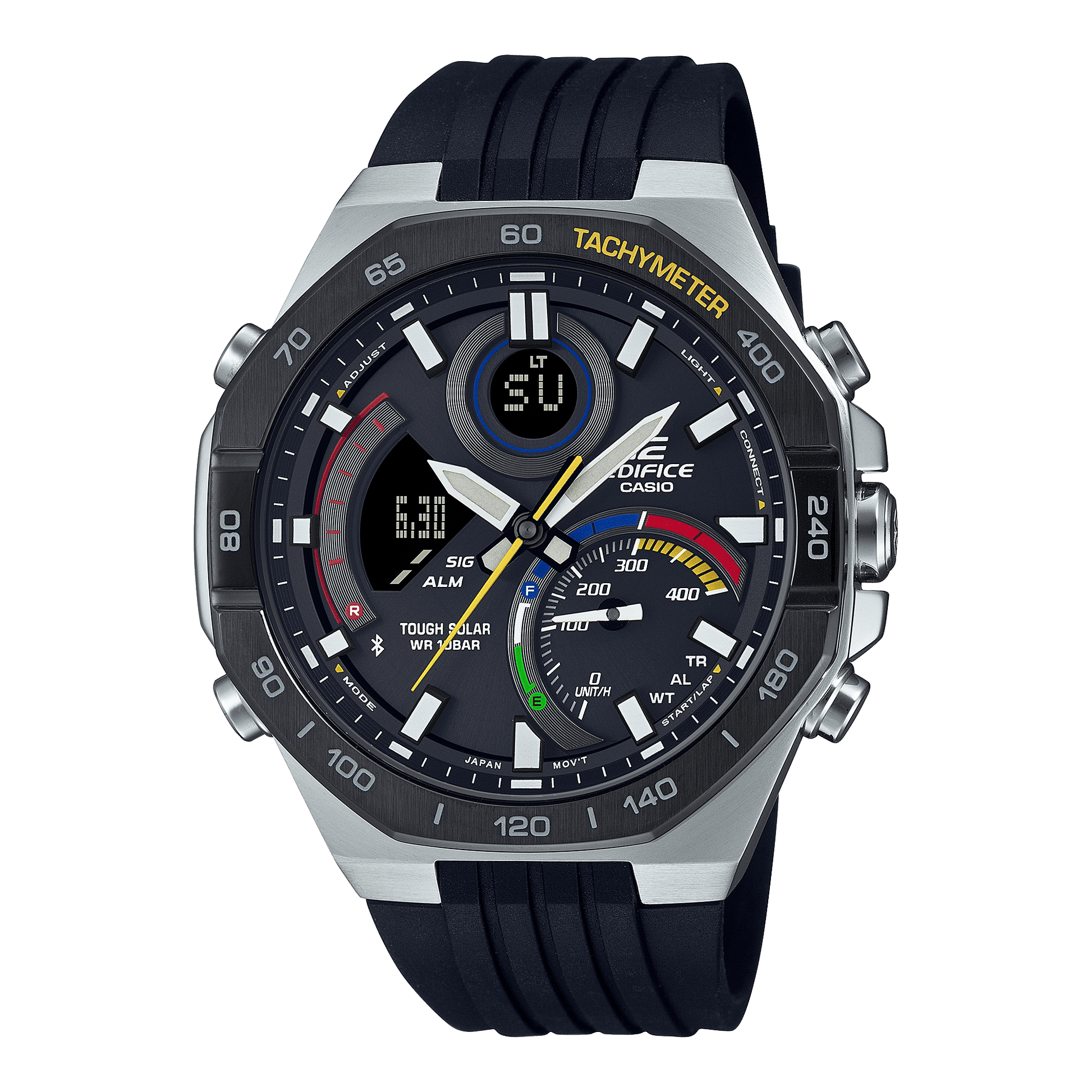 CASIO EDIFICE ECB-950MP-1ADF BLACK ANA-DIGI DIAL BLACK RESIN STRAP MEN'S WATCH EX557
