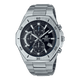 CASIO EDIFICE EFB-680D-1AVUDF BLACK ANALOG DIAL SILVER STAINLESS STEEL STRAP MEN'S WATCH CHRONOGRAPH SAPPHIRE GLASS