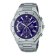 CASIO EDIFICE EFB-680D-2BVUDF BLUE ANALOG DIAL SILVER STAINLESS STEEL STRAP MEN'S WATCH CHRONOGRAPH SAPPHIRE GLASS