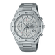 CASIO EDIFICE EFB-680D-7AVUDF WHITE ANALOG DIAL SILVER STAINLESS STEEL STRAP MEN'S WATCH CHRONOGRAPH SAPPHIRE GLASS