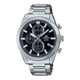 CASIO EDIFICE EFB-710D-1AVUDF BLACK ANALOG DIAL SILVER STAINLESS STEEL STRAP MEN'S WATCH CHRONOGRAPH SAPPHIRE GLASS