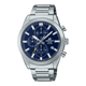CASIO EDIFICE EFB-710D-2AVUDF BLUE ANALOG DIAL SILVER STAINLESS STEEL STRAP MEN'S WATCH CHRONOGRAPH SAPPHIRE GLASS