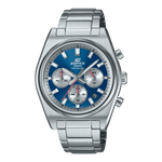 CASIO EDIFICE EFB-730D-2AVUDF BLUE ANALOG DIAL SILVER STAINLESS STEEL STRAP MEN'S WATCH 100M WATER RESISTANCE 