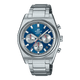 CASIO EDIFICE EFB-730D-2AVUDF BLUE ANALOG DIAL SILVER STAINLESS STEEL STRAP MEN'S WATCH 100M WATER RESISTANCE 