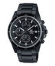 CASIO EDIFICE EFR-526BK-1A1VUDF BLACK ANALOG DIAL BLACK STAINLESS STEEL STRAP MEN'S WATCH CHRONOGRAPH 100M WATER RESISTANT