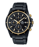 CASIO EDIFICE EFR-526BK-1A9VUDF BLACK ANALOG DIAL BLACK STAINLESS STEEL STRAP MEN'S WATCH CHRONOGRAPH 100M WATER RESISTANT