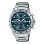 CASIO EDIFICE EFR-526D-2AVUDF GRAYISH BLUE ANALOG DIAL SILVER STAINLESS STEEL STRAP MEN'S WATCH CHRONOGRAPH 100M WATER RESISTANT