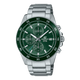 CASIO EDIFICE EFR-526D-3AVUDF GREEN ANALOG DIAL SILVER STAINLESS STEEL STRAP MEN'S WATCH CHRONOGRAPH 100M WATER RESISTANT