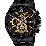 CASIO EDIFICE EFR-539BK-1AVUDF BLACK ANALOG DIAL BLACK STAINLESS STEEL STRAP MEN'S WATCH CHRONOGRAPH 100M WATER RESISTANT