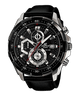 CASIO EDIFICE EFR-539L-1AVUDF BLACK ANALOG DIAL BLACK LEATHER STRAP MEN'S WATCH CHRONOGRAPH 100M WATER RESISTANT