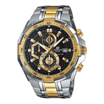 CASIO EDIFICE EFR-539SG-1AVUDF BLACK ANALOG DIAL DUAL TONE STAINLESS STEEL STRAP MEN'S WATCH CHRONOGRAPH 100M WATER RESISTANT