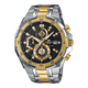 CASIO EDIFICE EFR-539SG-1AVUDF BLACK ANALOG DIAL DUAL TONE STAINLESS STEEL STRAP MEN'S WATCH CHRONOGRAPH 100M WATER RESISTANT